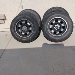 Four Chevy Silverado Black Rims 