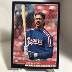 1993 Score Juan Gonzalez Texas Rangers Card #27