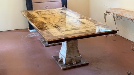 Large Marble Dining Table, pyramid Shelf, table console