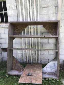 Wood shelves