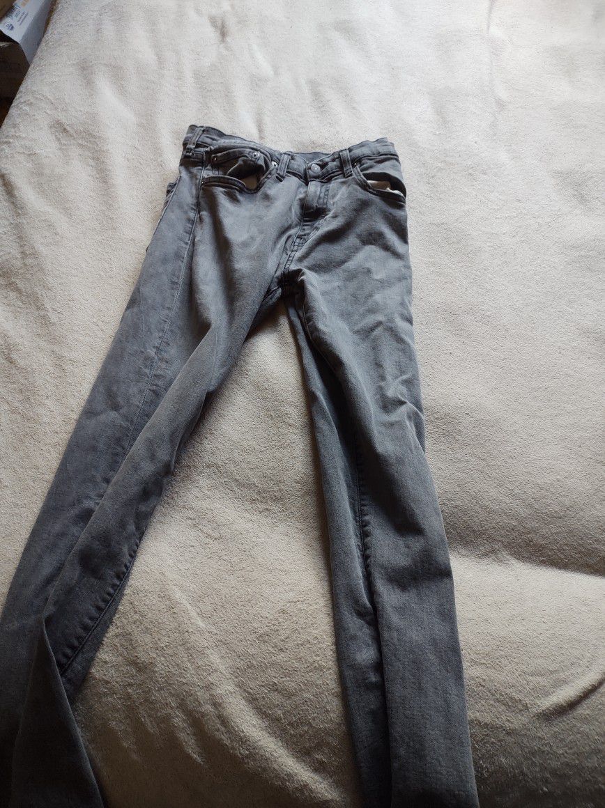 Pair Of Levi Grey Jeans Men's 32 By 34