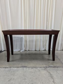 Classic Rectangular Console Table in Dark Wood