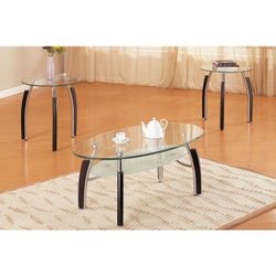 3 Piece Contemporary Coffee & End Table Set