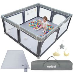 Anbel Playpen  With Mat 71x59x27  