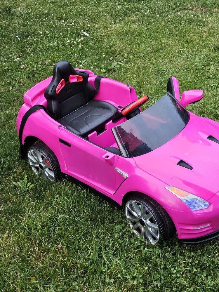 Pink 12V Nissan GT-R Ride On Car W/ Charger