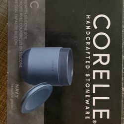 Corelle 4PC Navy Handcrafted Stoneware Tumblers 