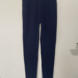 Feathers Women's navy blue Active Fleece Leggings, Size  M/L.   (AQ)