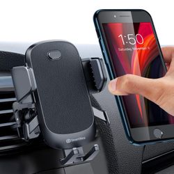 Air Vent Car Phone Holder, Auto Clamp Phone Holder for Car [2021 Upgrade Clip] One Touch [Ultra Stable] Universal Car Phone Mount Fit