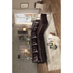 Barrington Brown Vinyl Sectional