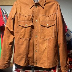 Chamarra Ereganto Camisola De Piel Original De Res Vaquera Cowboy Jacket Shirt Leather