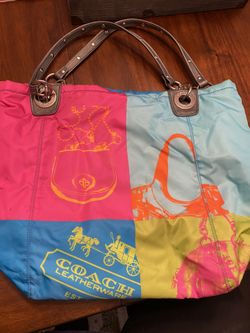 Multicolored coach bag
