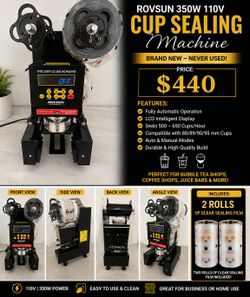 Cup Sealing Machine - ROVSUN 350w 100v
