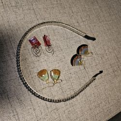Earrings and Headband, New