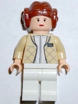 SW0113 Princess Leia - Hoth Outfit, Tan Jacket, Textured Hair with Buns