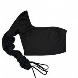 Black One Shoulder Top 