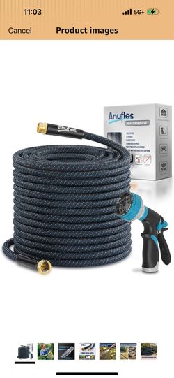 Brand new Garden Hose 50FT, Lightweight 3-Layer PVC Flexible Water Hose, No Kink, Leak-Resistant, High-Pressure with Meatl Fittings, Durable