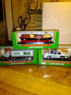 3 Hess minis 2002,2003,and 2007