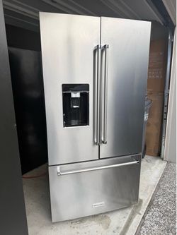 KitchenAid counter-depth French door refrigerator.24 Cu.Ft. Capacity.