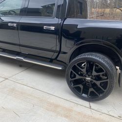 Brand New 26 Inch Wheels And Tires Black Snowflakes 6 Lug Chevy Cadillac GMC And More