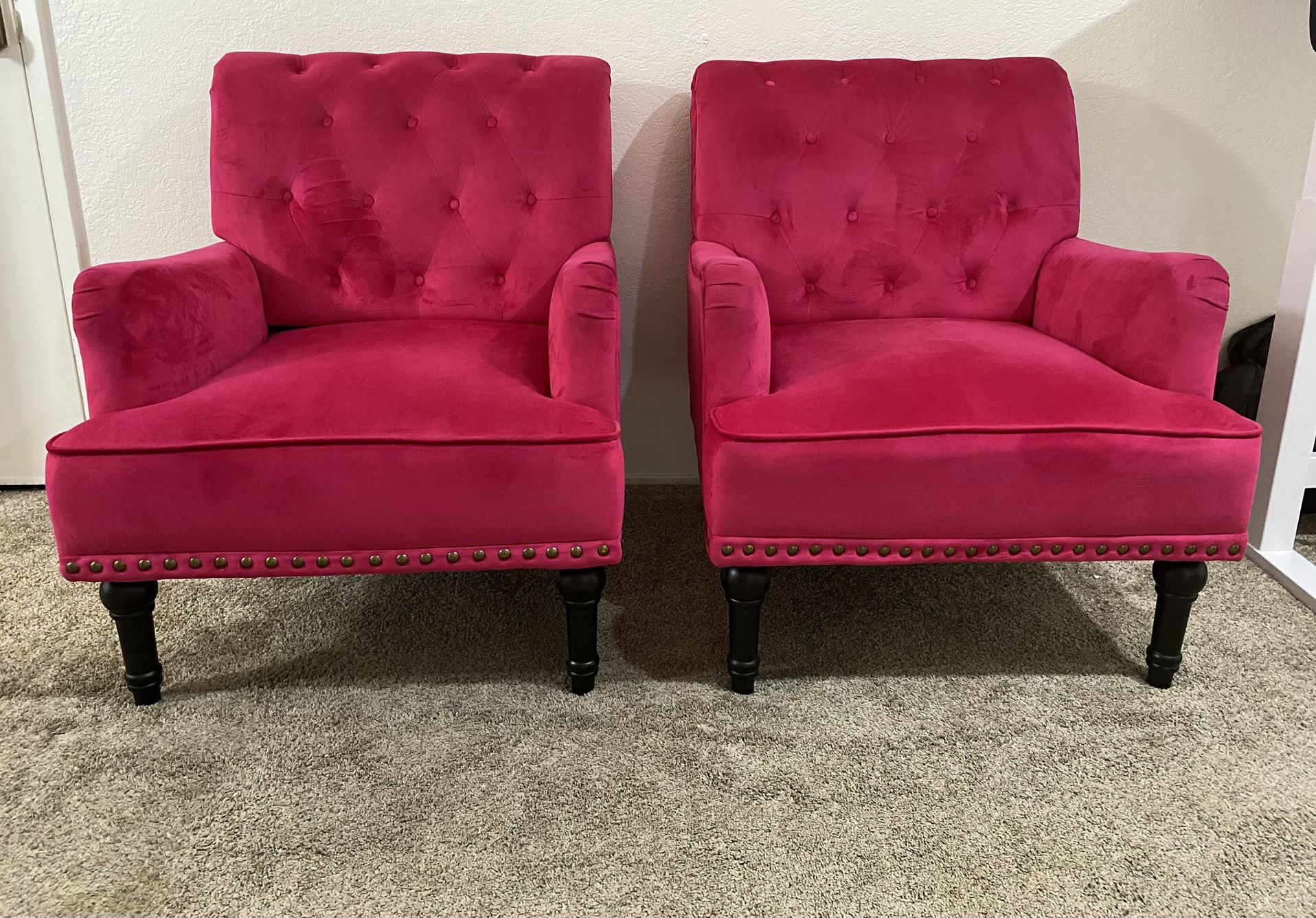 Armchairs / Accent Chairs Velvet 2  - Pink 