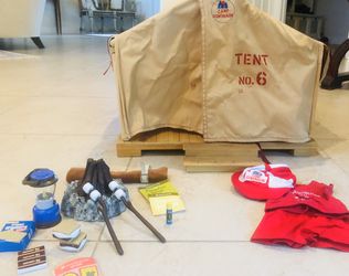 Retired American Girl Doll Camp Gowonagin Tent and Camper’s Outfit