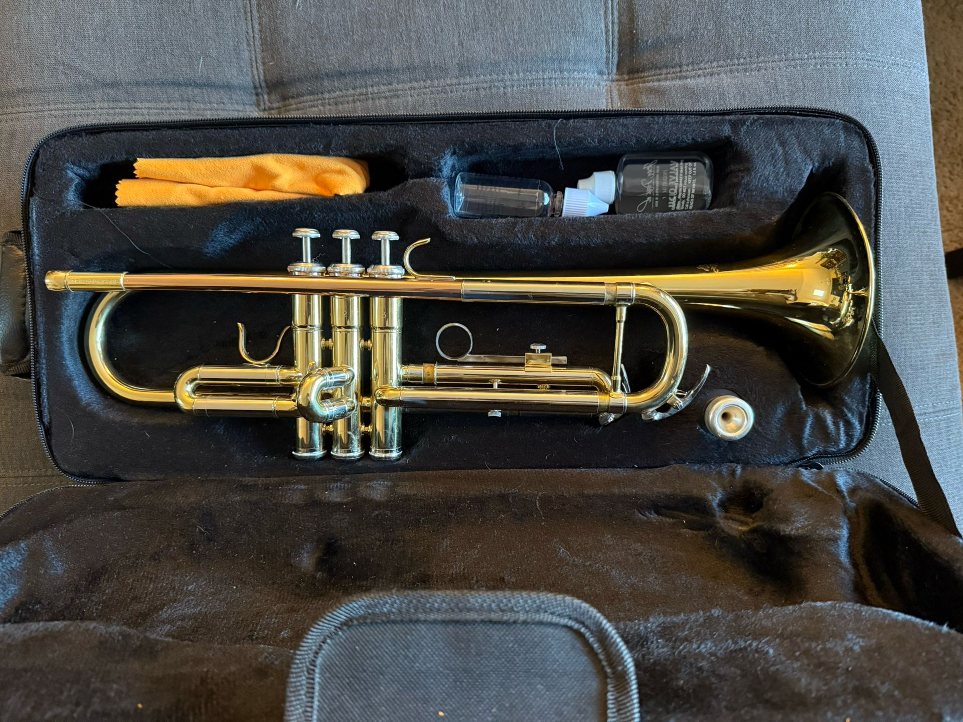 Trumpet with case