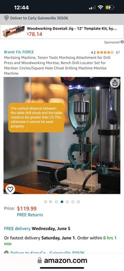 Mortising Machine, Tenon Tools Mortising Attachment for Drill Press and Woodworking Mortise, 