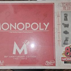 Monopoly 80th Anniversary Edition Board Game – Complete Set (Hasbro)