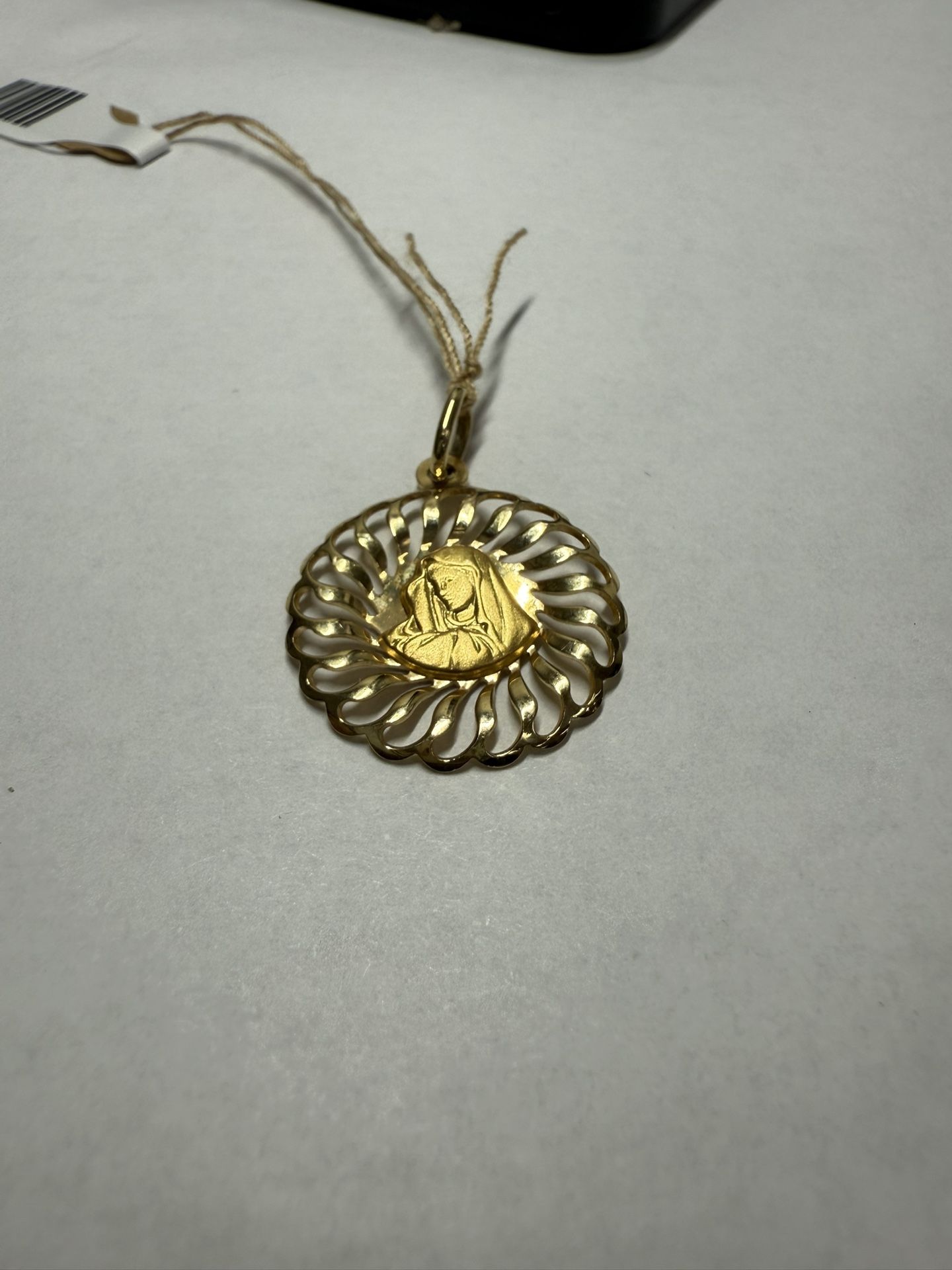 Gold Virgin Mary Pendant