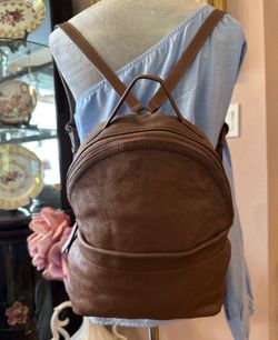 Lucky Brand Brown Leather Backpack