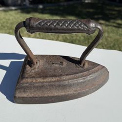 Antique Cast Iron Clothes #7 Sad Flat Iron Clothes Press - Weight - Sewing-  Farmhouse Home Decor