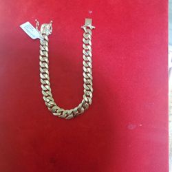 14k Gomd Cuban Bracelet Solid 