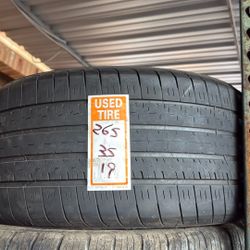 265/35/19 One Tire Used 