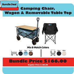 Camping Chair, Wagon and Removable Table Top