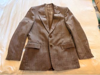 Vintage 3-piece Men’s Suit 40R in unique Brown and Blue Pattern in Great Condition
