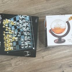 Checkers And Decorative Bottle