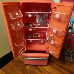 Doll Size 18 Inches Play Kitchen And Fridge 