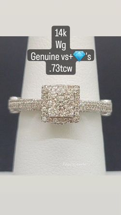 14k White Engagement Ring