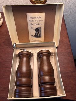 Mr. Dudley Wooden Pepper Mills Set of 2