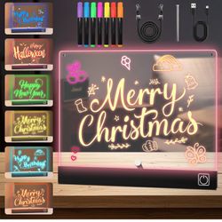 New-Magical LED Drawing Board for Kids with 7 Colols, Arts and Crafts for Girls Princess & Unicorn DIY Kits, Toys for 4+ Years, Brithday Gifts Christm