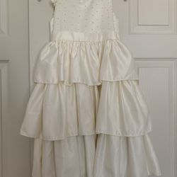 Silky Off White Dress