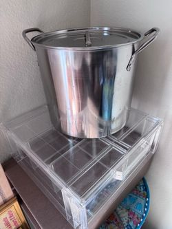Large Stainless Steel Stock Pot with Lid