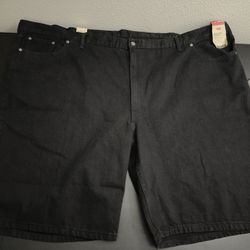 New - Men’s Levi’s 469 Loose Black Denim Jean Shorts Size 60 100% Cotton