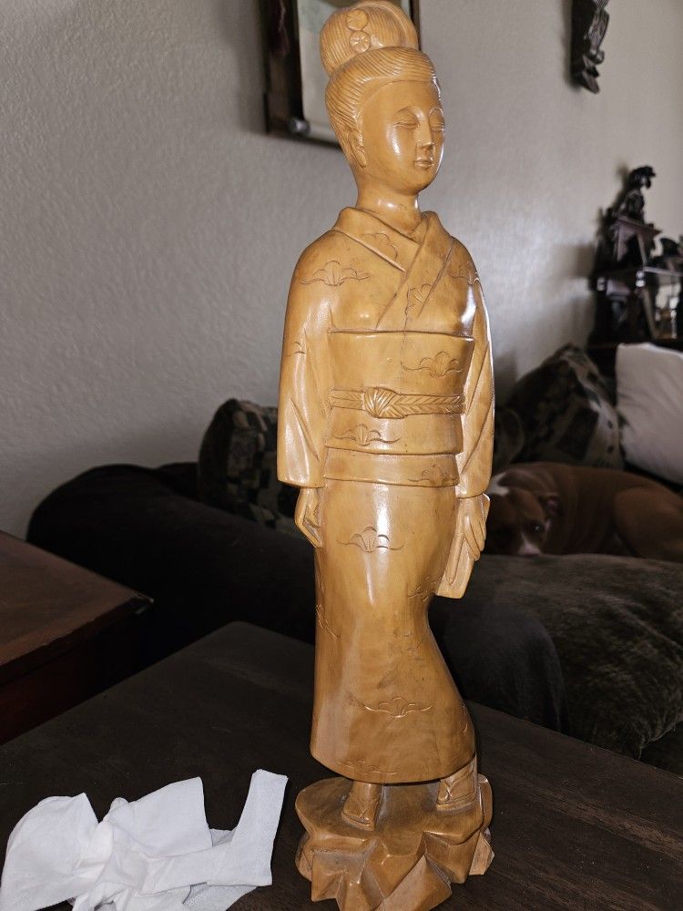Wooden Asian Statue