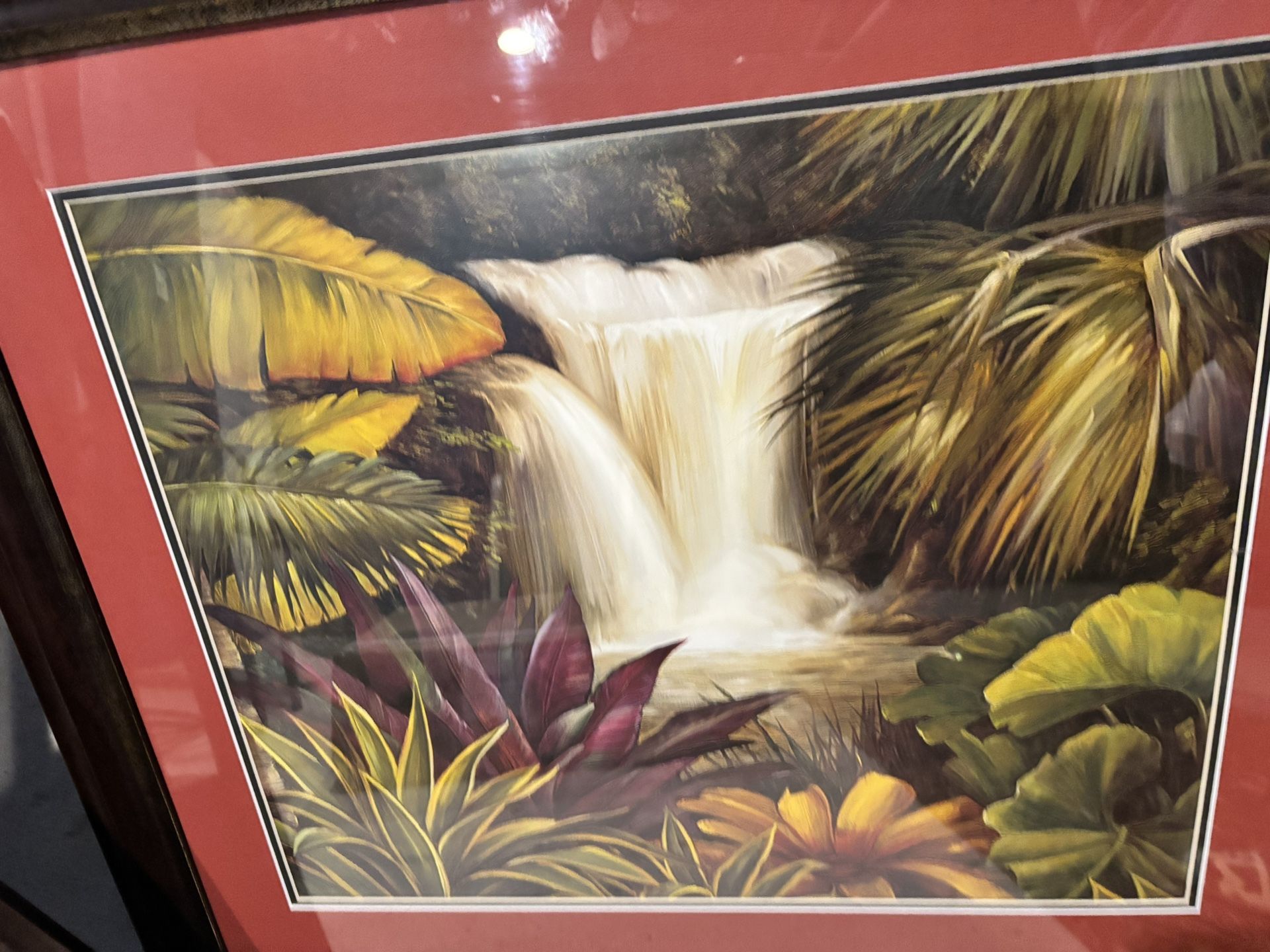 Tropical Waterfall Framed Art Prints
