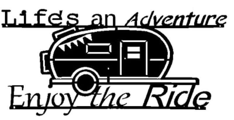 New Black Metal Sign “Life’s An Adventure Enjoy The Ride”