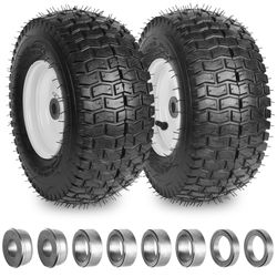 Lawn Mower Tire and Wheels Tubeless with 3/4" 5/8" Bearings