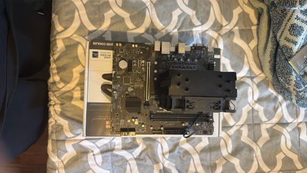 CPU and motherboard combo with cpu fan