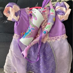 Girls Small/Medium Rapunzel Dress 
