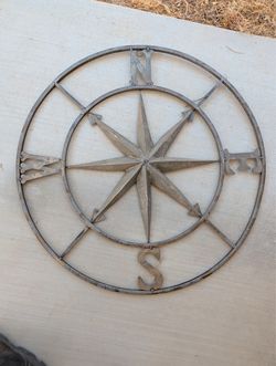 Large Metal Compass Rose Wall Art